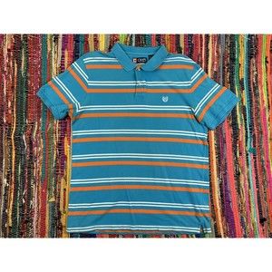 Chaps Polo Shirt Men XL Multicolours Striped Active Golf Short Sleeve